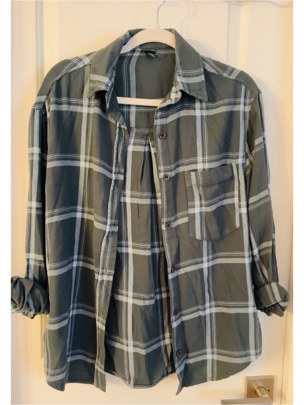 wild fable Green Plaid Button-Down Shirt
